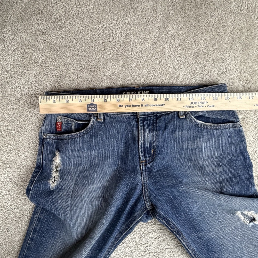 GUESS Womens Daredevil Boot Low Rise Stretch Denim Blue Jeans Y2K | Size 28 - Picture 4 of 8